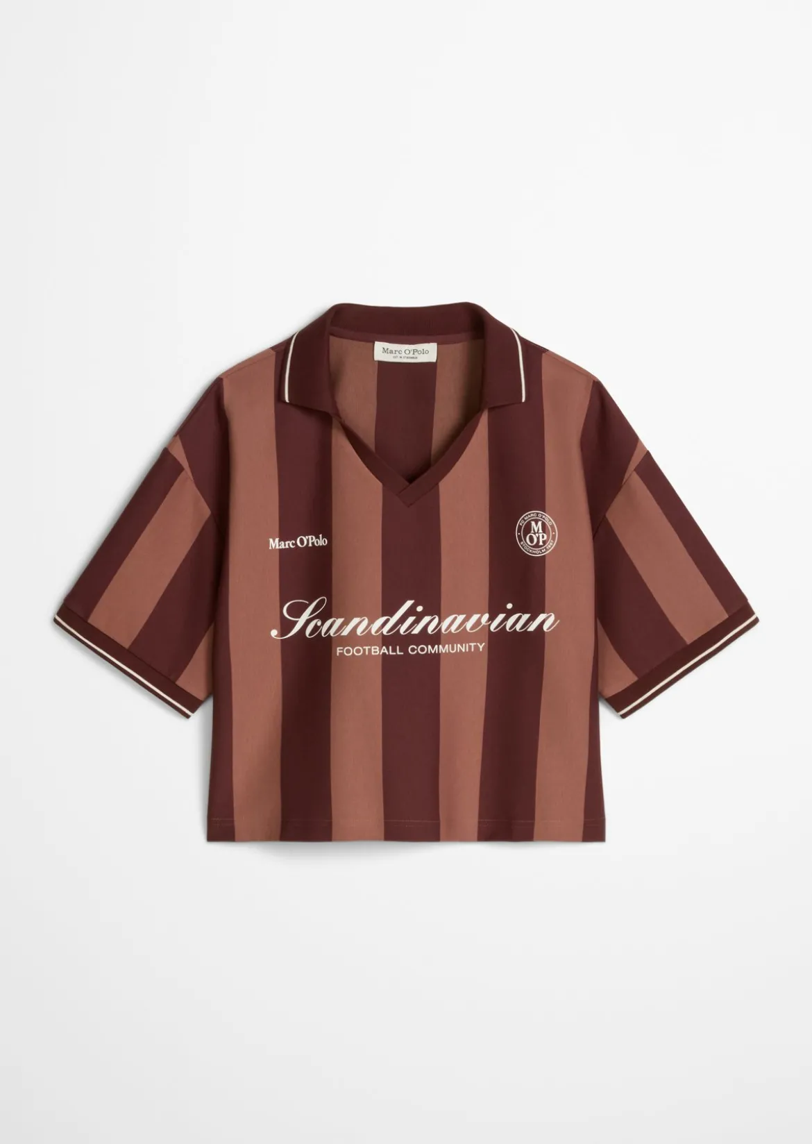 MOP Club '67 Football Trikot Shirt, Cropped, Striped aus Organic Cotton-Mix