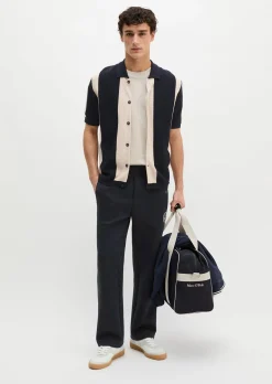 MOP Club '67 Knitted Shirt, Striped mit strukturierten Blockstreifen