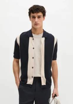 MOP Club '67 Knitted Shirt, Striped mit strukturierten Blockstreifen