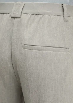 Nadelstreifen-Hose Model Malin slim aus garngefärbtem Organic-Cotton-Viskose-Mix