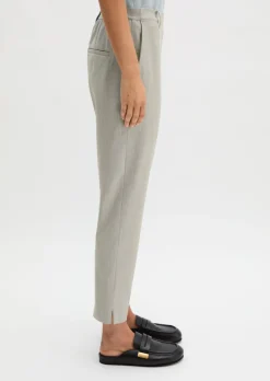 Nadelstreifen-Hose Model Malin slim aus garngefärbtem Organic-Cotton-Viskose-Mix