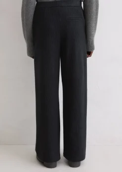 Nadelstreifen-Jerseyhose relaxed aus Organic Cotton-Mix