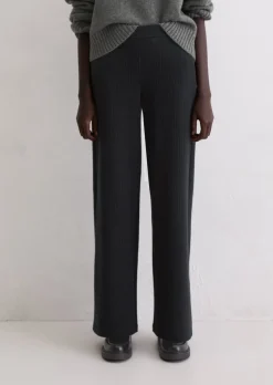 Nadelstreifen-Jerseyhose relaxed aus Organic Cotton-Mix