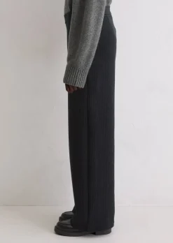 Nadelstreifen-Jerseyhose relaxed aus Organic Cotton-Mix