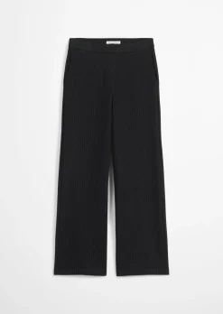 Nadelstreifen-Jerseyhose relaxed aus Organic Cotton-Mix