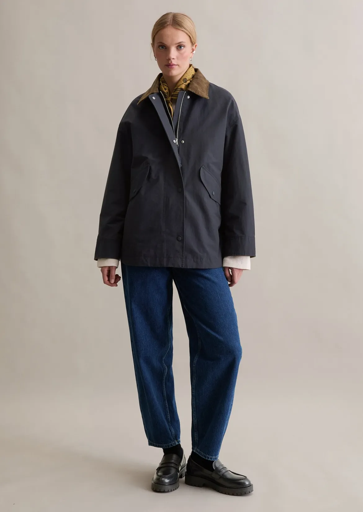 Outdoor-Barnjacket relaxed aus Cotton-Nylon-Mix