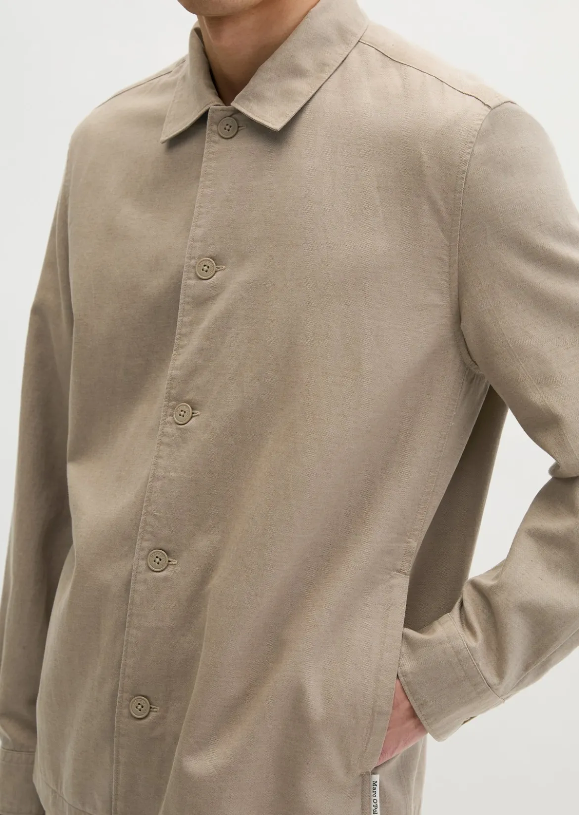 Overshirt aus TENCEL™ Lyocell -Leinen-Mix