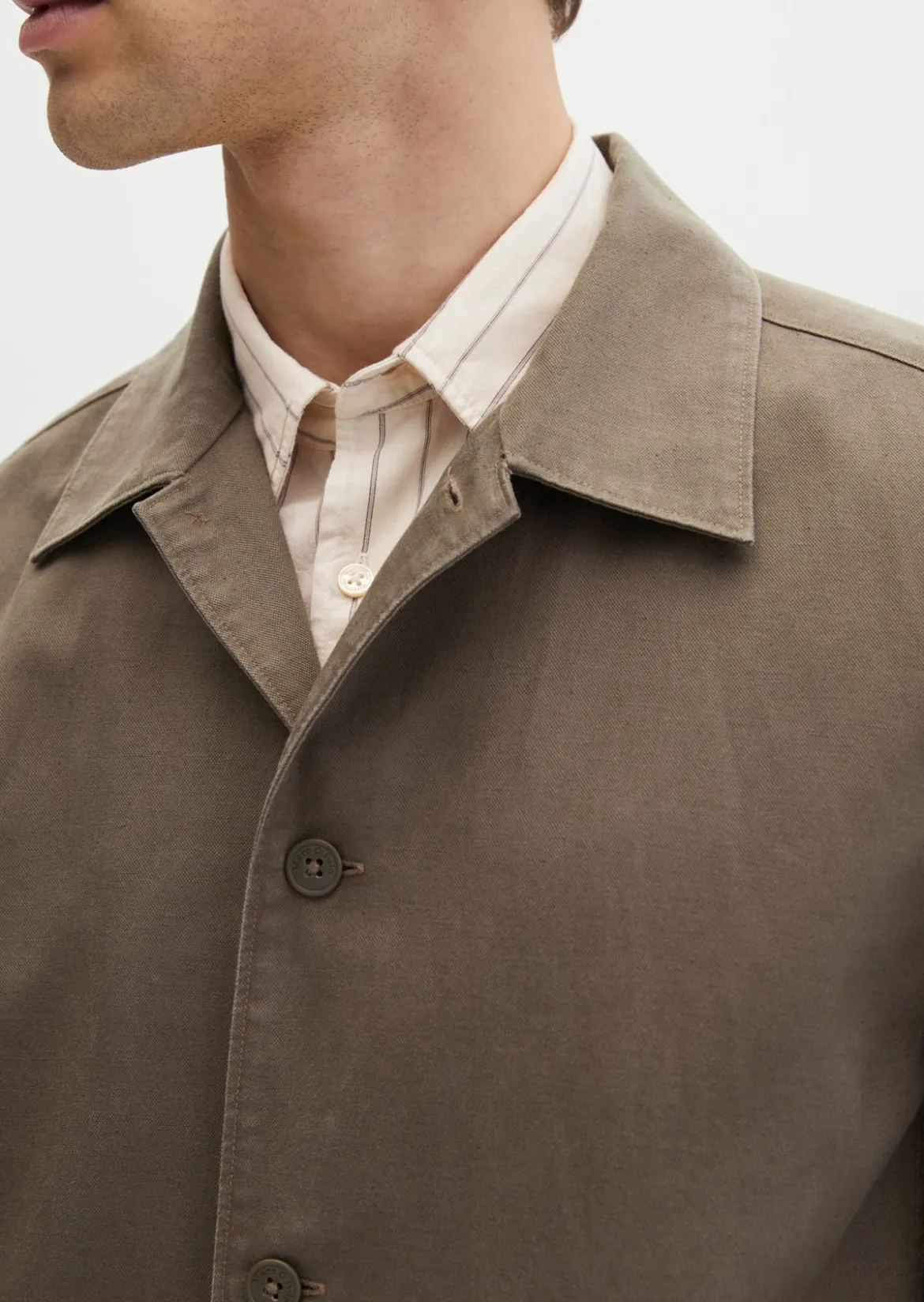 Overshirt aus TENCEL™ Lyocell -Leinen-Mix