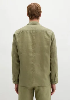 Overshirt im Sakko-Stil aus reinem Leinen