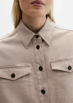 Overshirt oversize aus Brushed Cotton Twill
