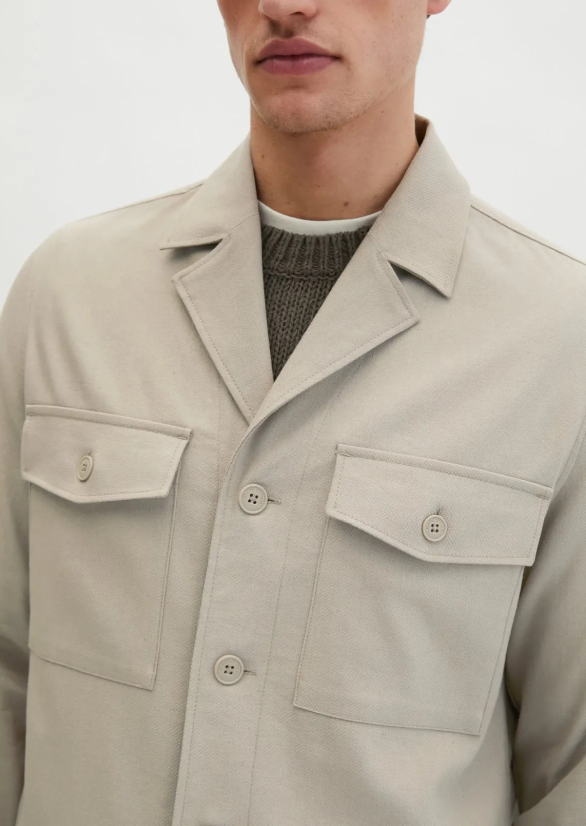 Overshirt regular aus weichem Funktionsleinen
