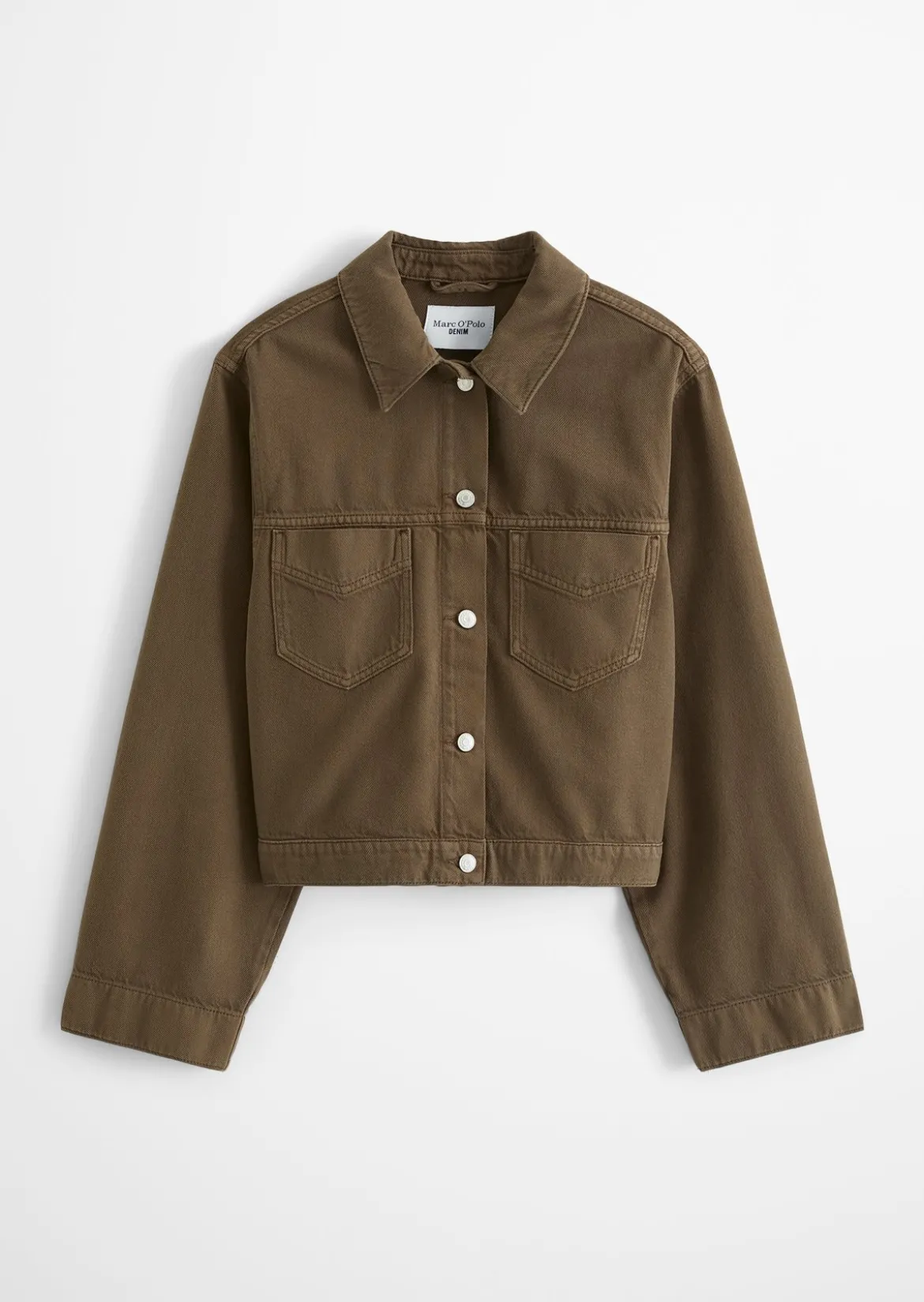 Oversize-Jeansjacke cropped aus Organic-Cotton-Lyocell-Mix
