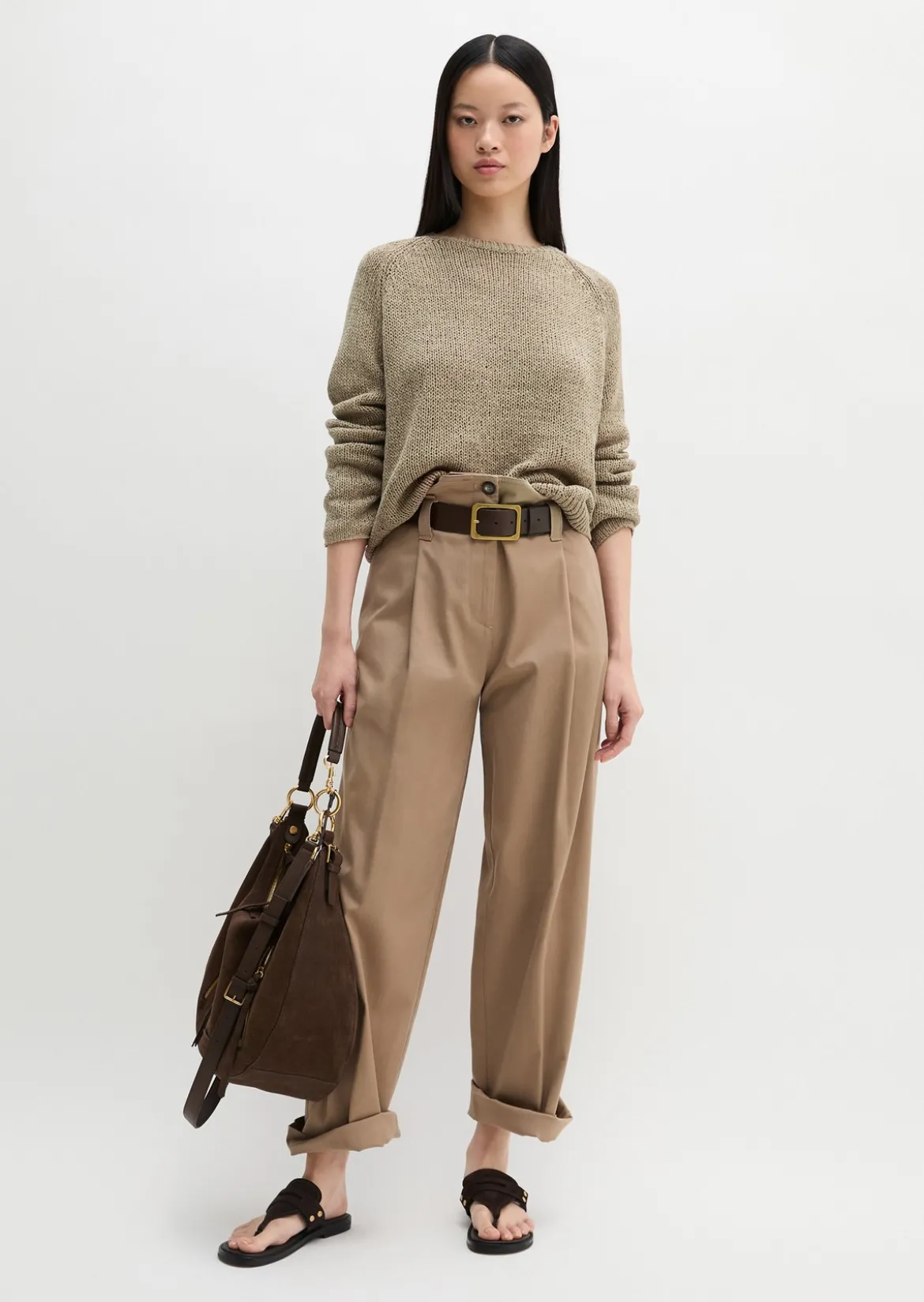 Oversize-Pullover aus Bändchengarn