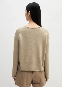 Oversize-Pullover aus Organic Cotton-Leinen-Mix