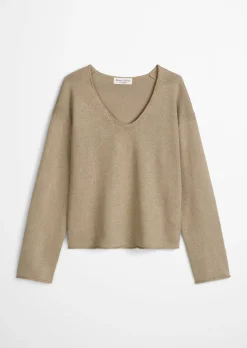 Oversize-Pullover aus Organic Cotton-Leinen-Mix