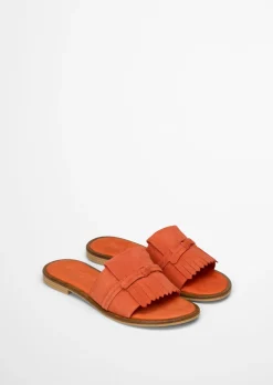 Pantolette Model Babette aus weichem Veloursleder