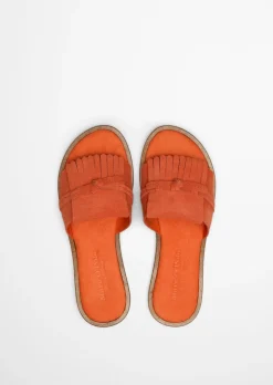 Pantolette Model Babette aus weichem Veloursleder