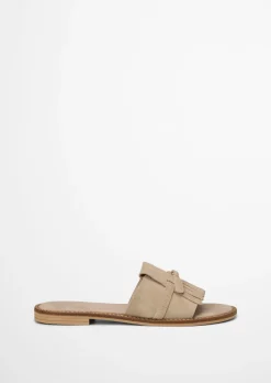 Pantolette Model Babette aus weichem Veloursleder