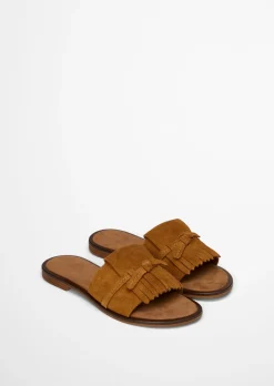 Pantolette Model Babette aus weichem Veloursleder