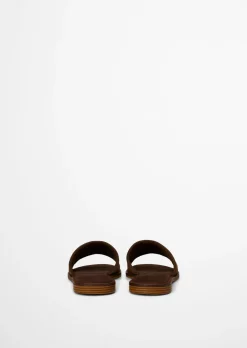 Pantolette Model Babette aus weichem Velours-Rindleder