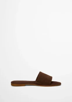Pantolette Model Babette aus weichem Velours-Rindleder