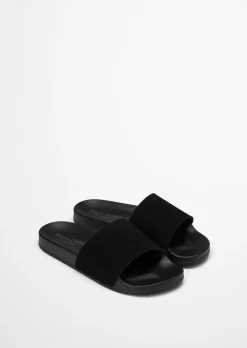 Pantolette Model Eric mit Velourslederriemen