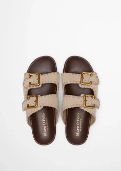 Pantolette Model Floria aus weichem Veloursleder