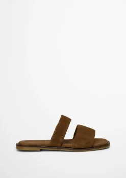 Pantolette Model Marit aus softem Veloursleder