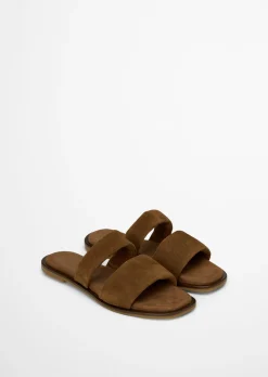 Pantolette Model Marit aus softem Veloursleder