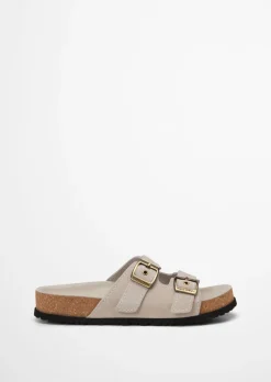 Pantolette Model Quinn aus weichem Veloursleder