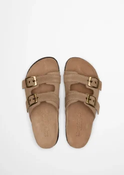 Pantolette Model Quinn aus weichem Veloursleder