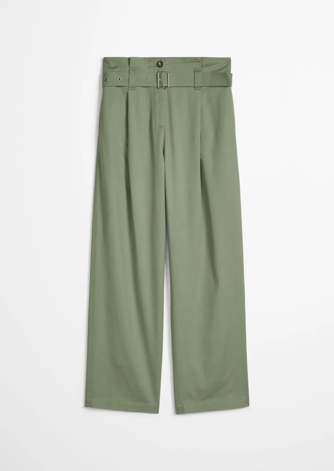 Paperbag-Pants straight aus Lyocell-Organic-Cotton-Stretch