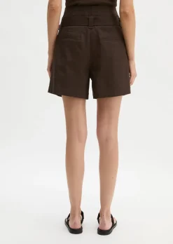 Paperbag-Shorts wide aus Bio-Baumwolle-TENCEL™ Lyocell-Stretch