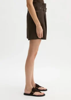 Paperbag-Shorts wide aus Bio-Baumwolle-TENCEL™ Lyocell-Stretch