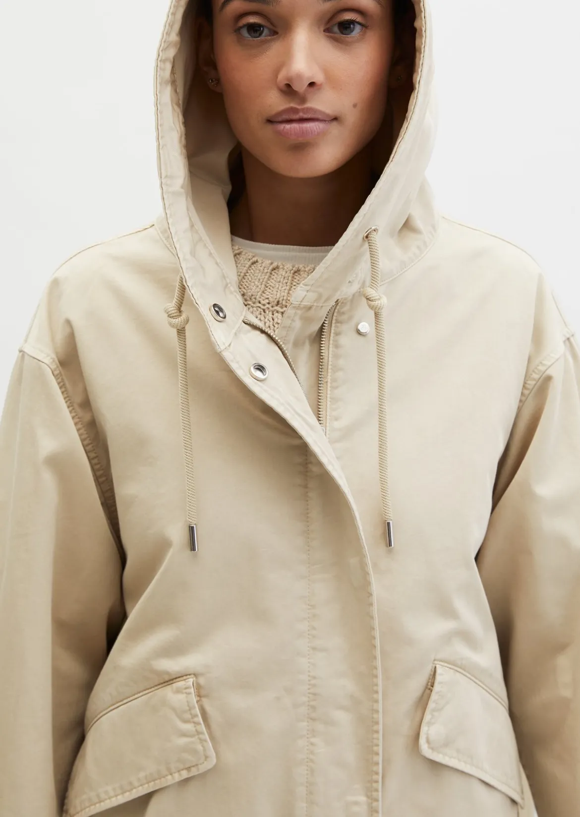 Parka regular aus Organic Cotton-Twill