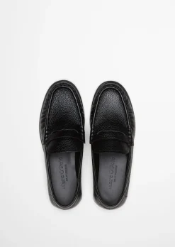 Penny-Loafer Model Fiona aus strukturiertem Rindleder
