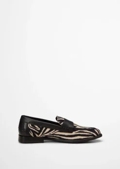 Penny-Loafer Model Fiona in Zebrafell-Optik