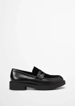 Penny-Loafer Model Lea aus Leder-Mix: glatt und Velours
