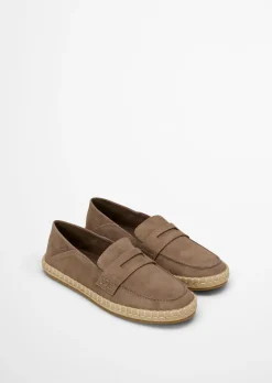 Pennyloafer-Espadrilles Model Jerry aus weichem Veloursleder