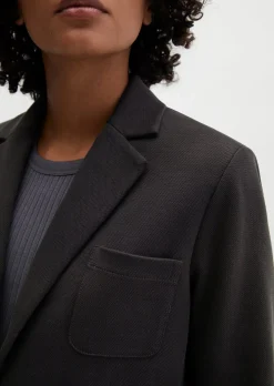Piqué-Jerseyblazer regular aus Organic Cotton-Mix