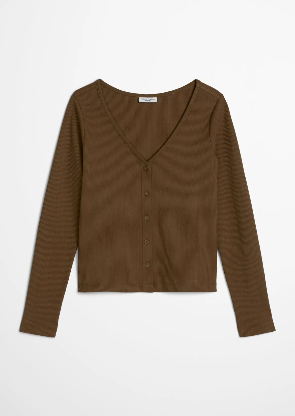 Pointelle-Cardigan slim aus Bio-Baumwolle-Mix