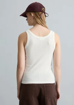 Pointelle-Top slim aus weichem Baumwoll-Jersey