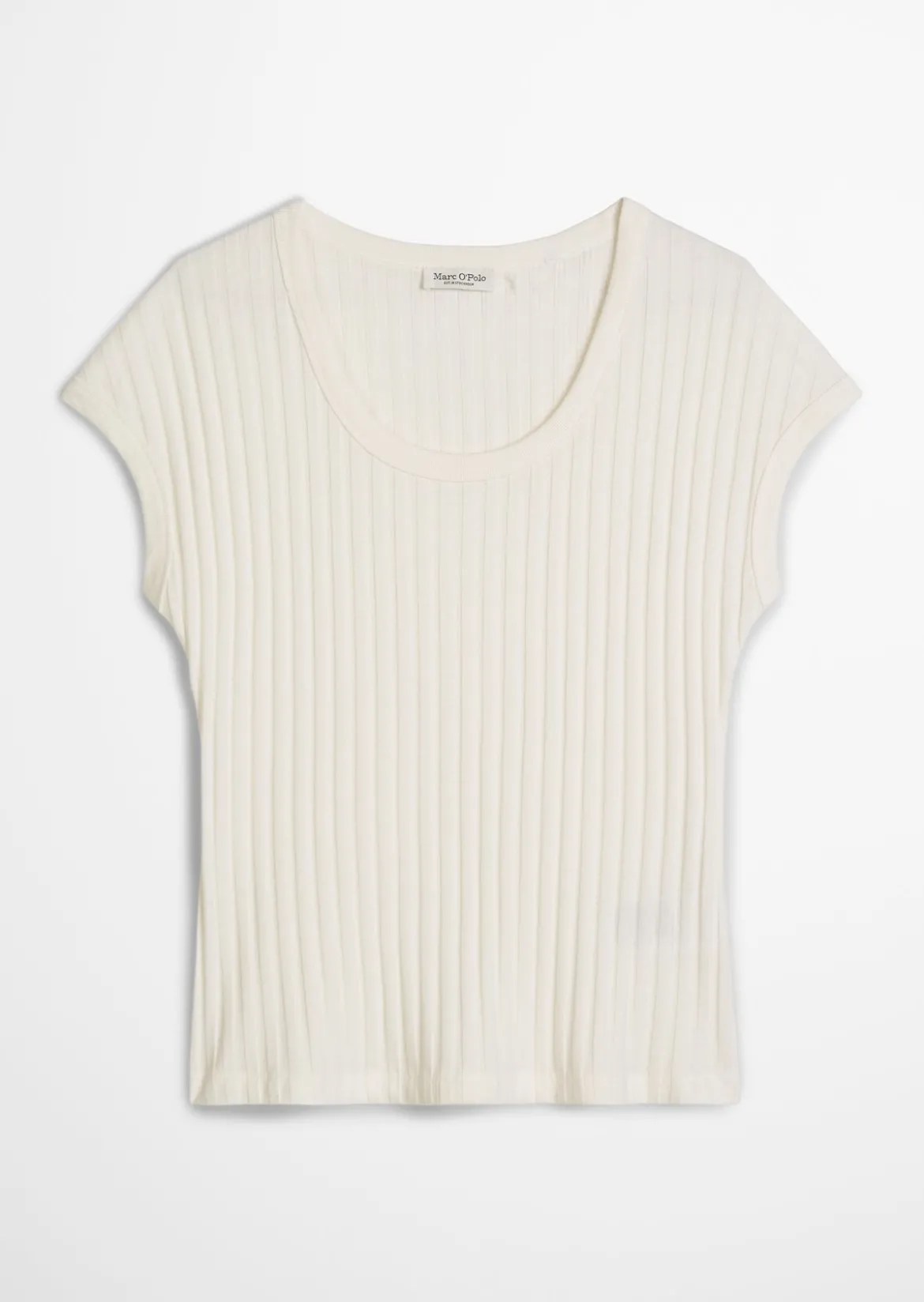 Pointelle-T-Shirt slim aus softem Modal-Organic-Cotton-Mix
