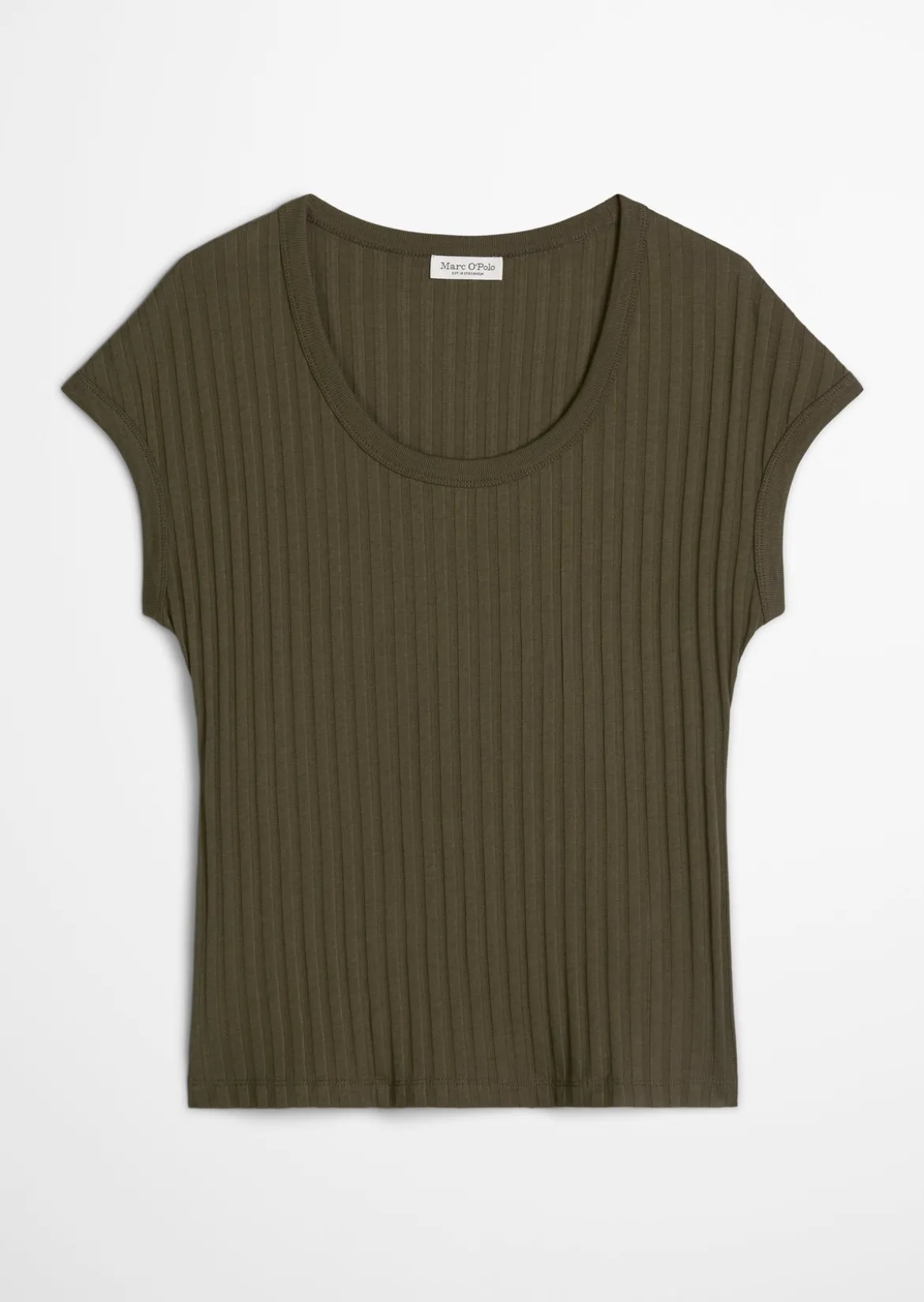 Pointelle-T-Shirt slim aus softem Modal-Organic-Cotton-Mix