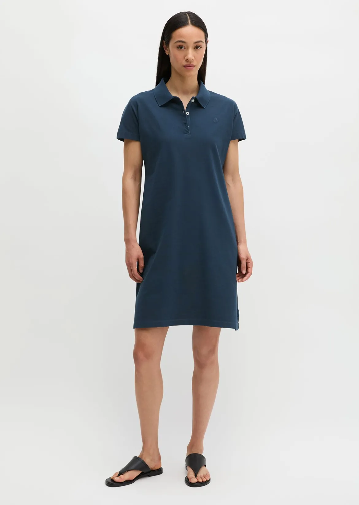 Polokleid regular aus Piqué-Jersey