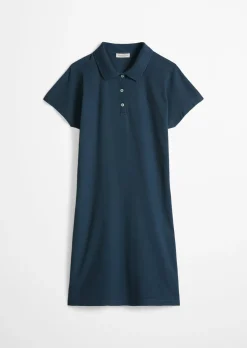 Polokleid regular aus Piqué-Jersey