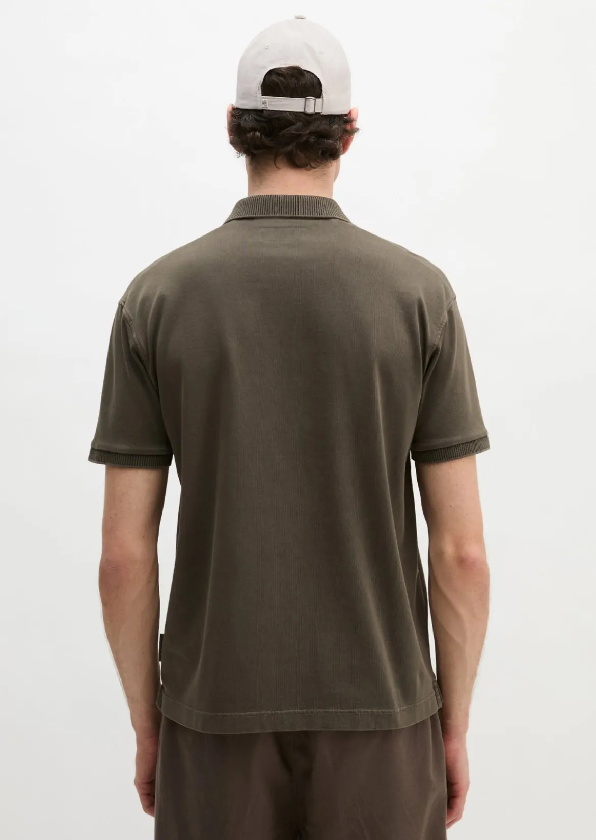 Poloshirt loose aus schwerem Bio-Baumwoll-Jersey