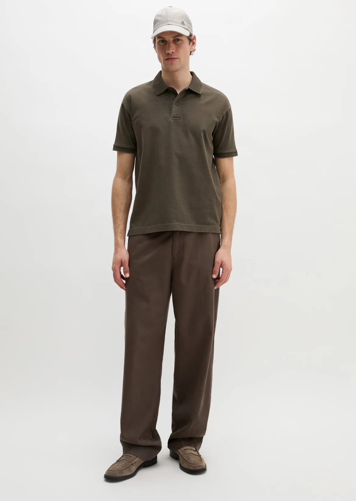 Poloshirt loose aus schwerem Bio-Baumwoll-Jersey
