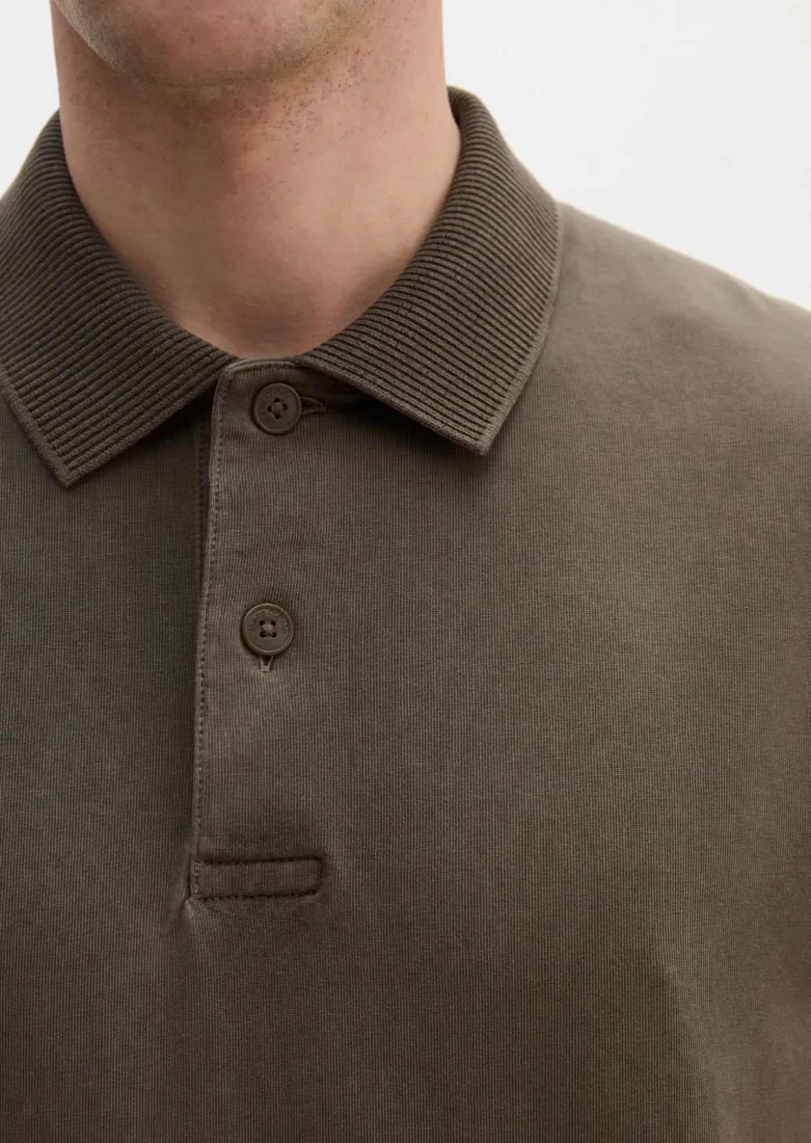 Poloshirt loose aus schwerem Bio-Baumwoll-Jersey