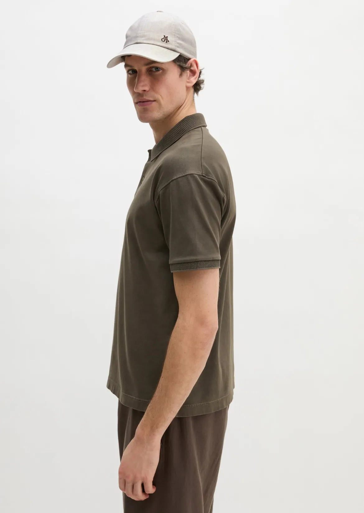 Poloshirt loose aus schwerem Bio-Baumwoll-Jersey
